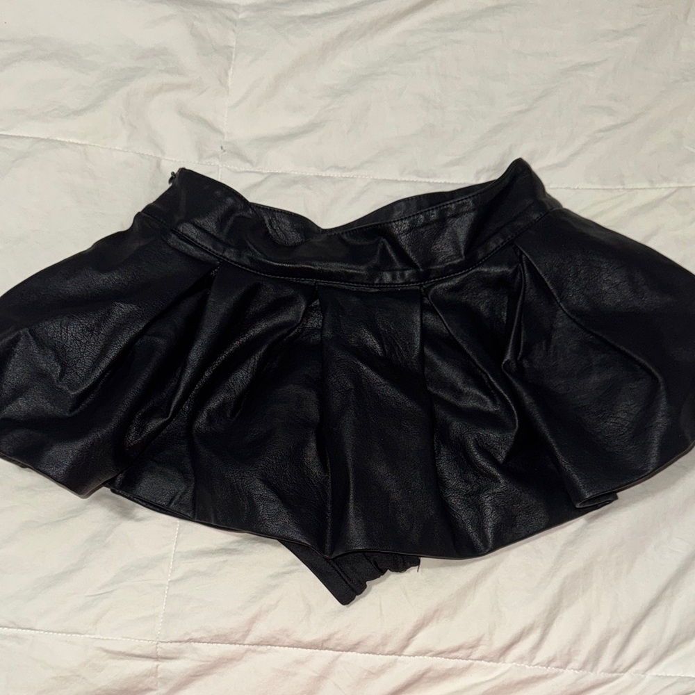 AKIRA Black Faux Leather Mini Skirt